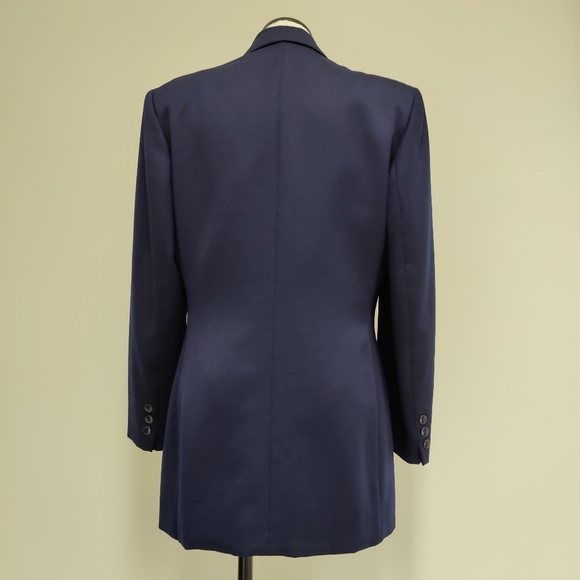 Vintage Jones New York Double breasted navy blue blazer, size 10 - Picture 6 of 12